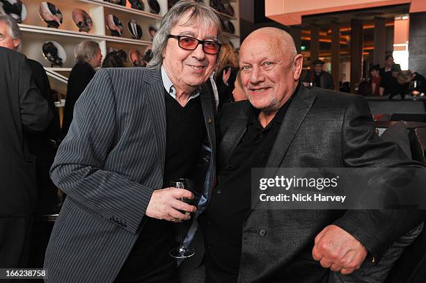 Bill Wyman and Steven Berkoff attend as John Hurt is awarded the Liberatum cultural honour>> at W hotel, Leicester Sq on April 10, 2013 in London,...