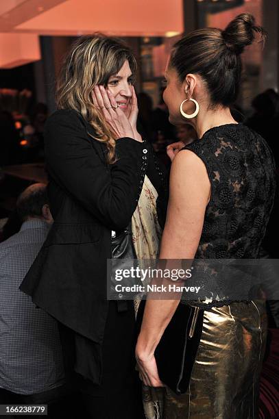 Martha Fiennes and Ella Krasner attend as John Hurt is awarded the Liberatum cultural honour at W hotel, Leicester Sq on April 10, 2013 in London,...