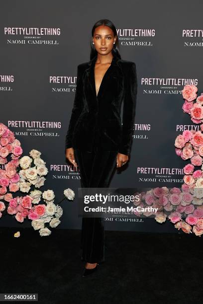 Jasmine Tookes attends the PrettyLittleThing x Naomi Campbell runway show at Cipriani 25 Broadway on September 05, 2023 in New York City.