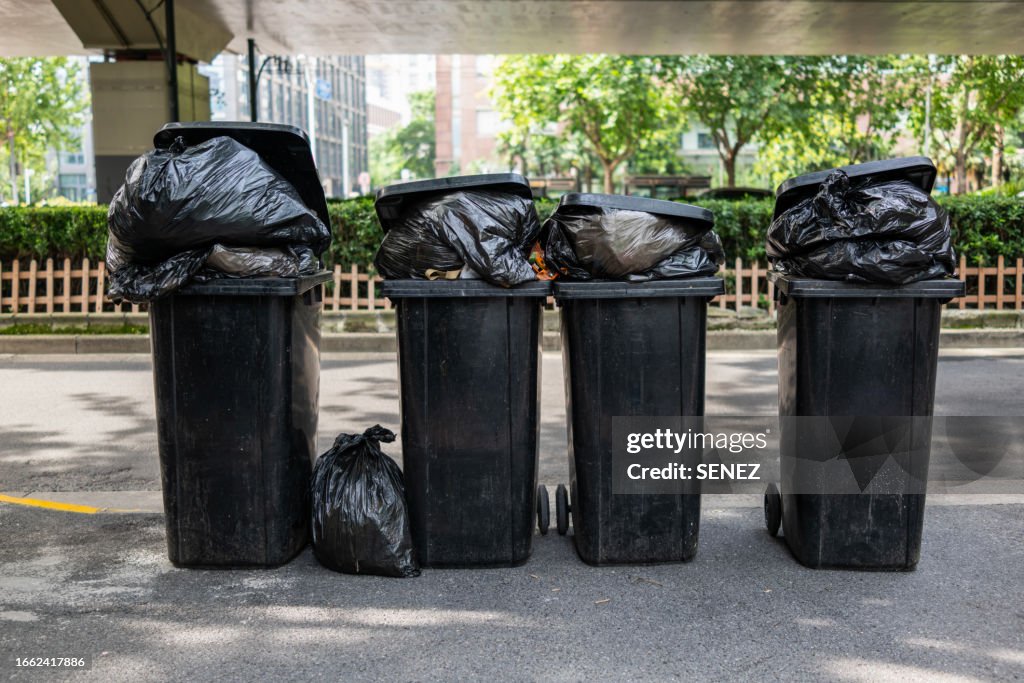 Trash Can On Curb