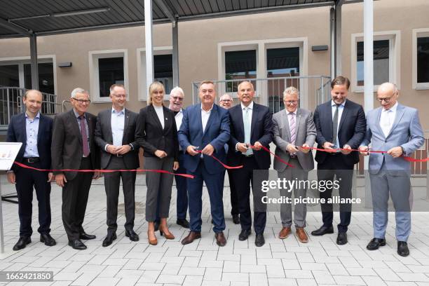 September 2023, Hesse, Hanau: Max Schad , Member of the State Parliament of Hesse, Gerald Kummer , Member of the State Parliament of Hesse, Heiko...