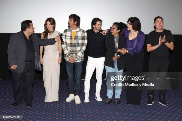 Silverio Palacios, Isabel Burr, Héctor Jiménez, Ricardo Abarca, Amorita Rasgado, Raquel Garza and Armando Hernández attends the photocall of the...