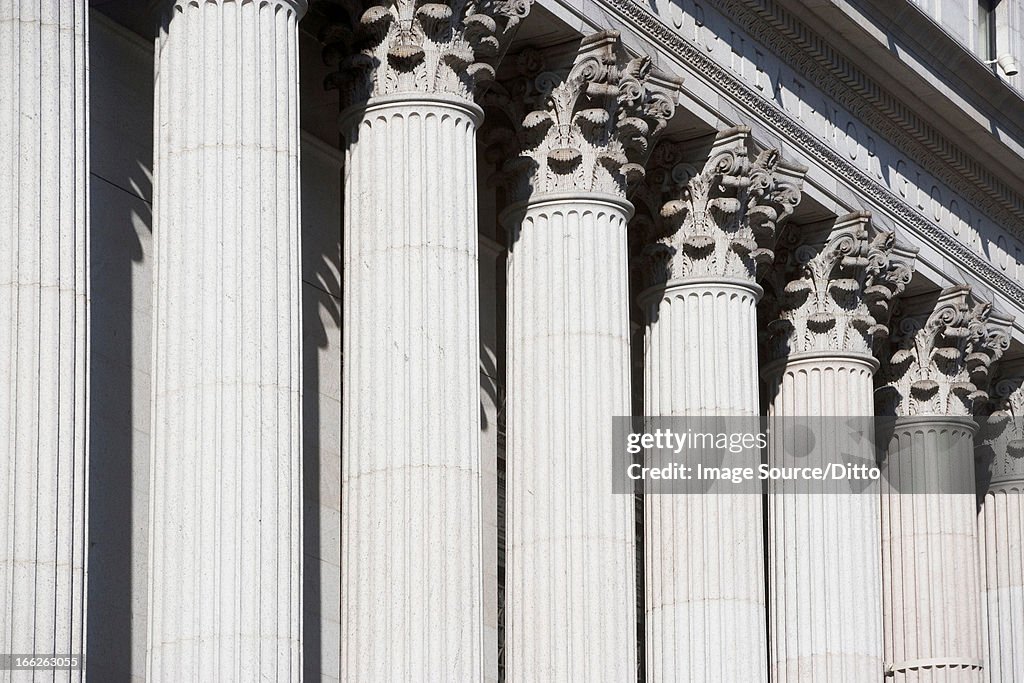 Columns of ornate building