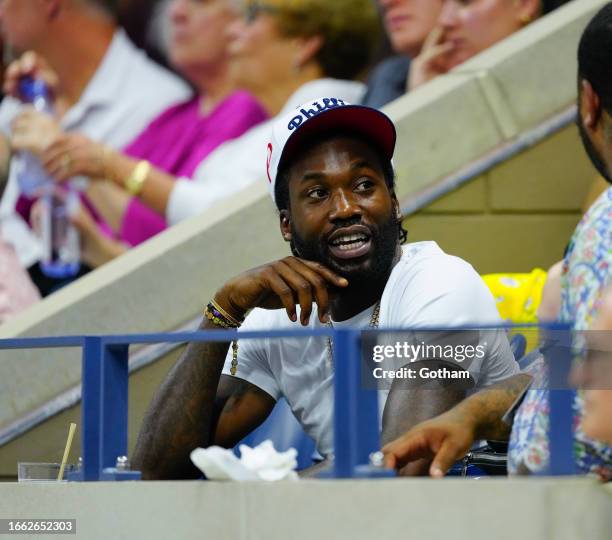 Meek Mill is seen at the 2023 US Open Tennis Championships on September 05, 2023 in New York City.