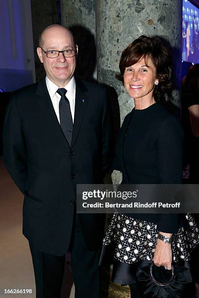 President of the Union of Antique Christian Deydier and companion Sylvie Rousseau attend 'Scopus Awards 2013', Taste of Knowledge at Espace Cambon...