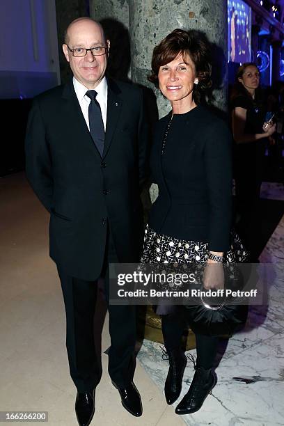 President of the Union of Antique Christian Deydier and companion Sylvie Rousseau attend 'Scopus Awards 2013', Taste of Knowledge at Espace Cambon...