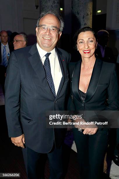 Professor David Kayat and wife, Jocelyne Kayat attend 'Scopus Awards 2013', Taste of Knowledge at Espace Cambon Capucines on April 10, 2013 in Paris,...