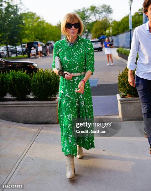 Anna Wintour is seen at the 2023 US Open Tennis Championships on September 05, 2023 in New York City.