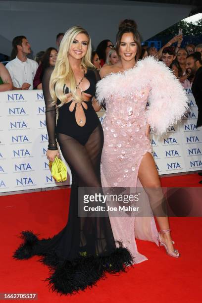 Chloe Burrows and Millie Court attend the National Television Awards 2023 at The O2 Arena on September 05, 2023 in London, England.
