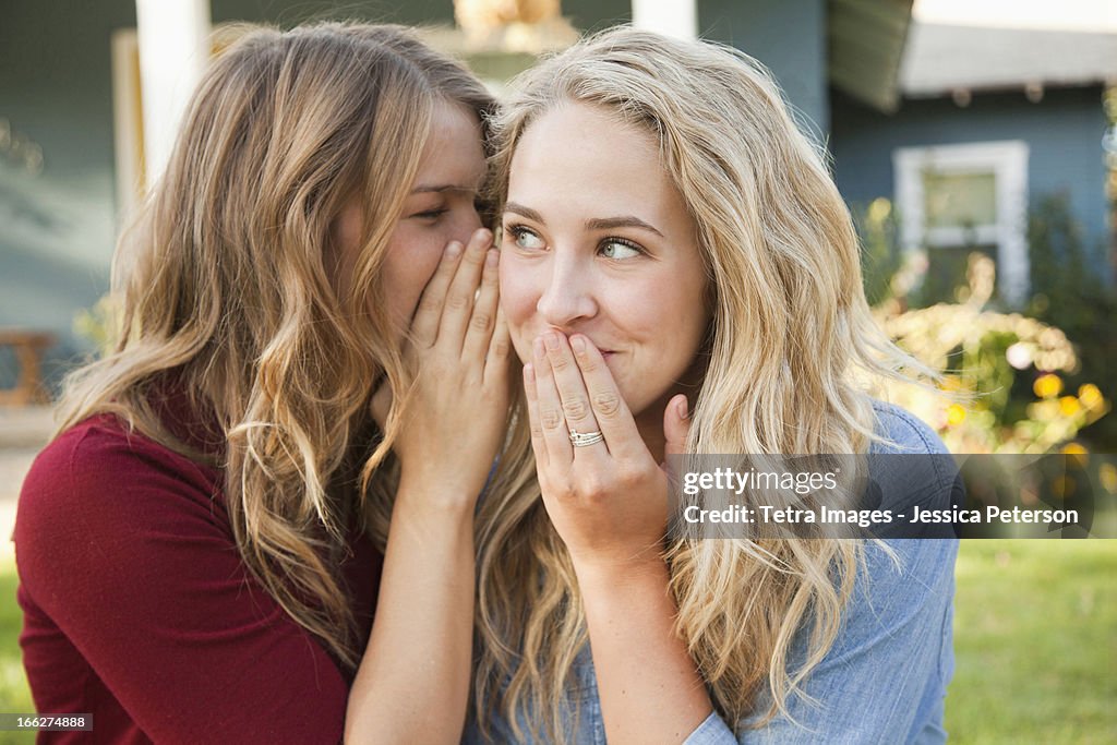 USA, Utah, Provo, Two friends gossiping