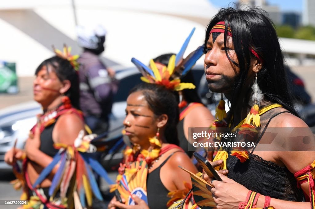 Brazilian Indigenous Rights Brazilian Indigenous women from different tribes take part in the 3rd ...