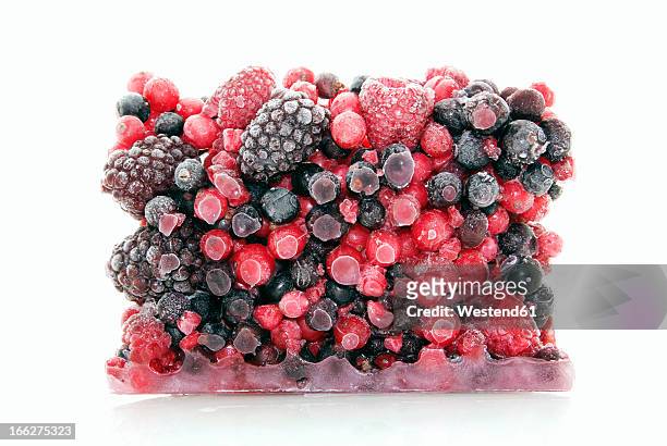 frozen berries - frozen food stock pictures, royalty-free photos & images
