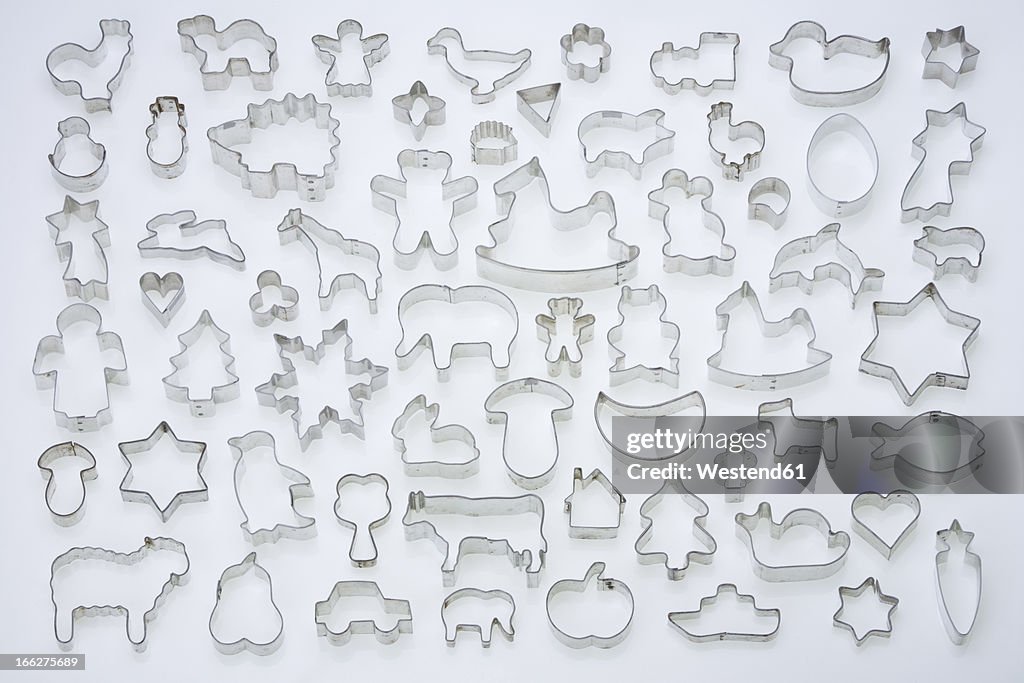 Cookie cutters, elevated view