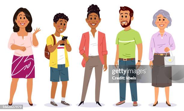 ilustraciones, imágenes clip art, dibujos animados e iconos de stock de grupo diverso de personas - niños-africanos-negros-sonriendo