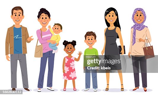 Group Of Men, Women And Children Group Of Men, Women And Children