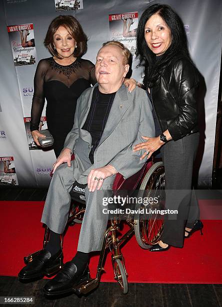 Author Grace Robbins, publisher Larry Flynt and wife Elizabeth Berrios attend a book party for Robbins' memoir "Cinderella and the Carpetbagger: My...