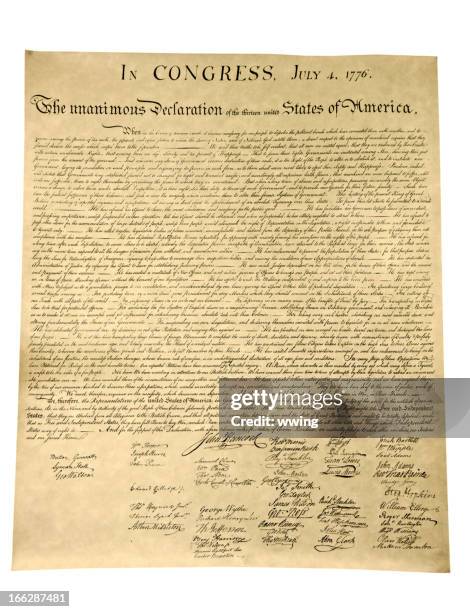 declaration of independence - verklaring van onafhankelijkheid stockfoto's en -beelden