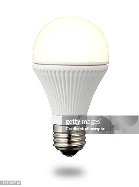 led-lichter glühbirne - led leuchtmittel stock-fotos und bilder