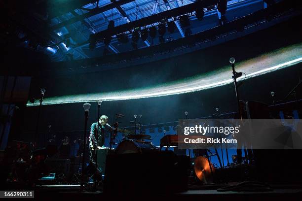 Sigur Ros performs in concert at the Cedar Park Center on April 10, 2013 in Cedar Park, Texas.