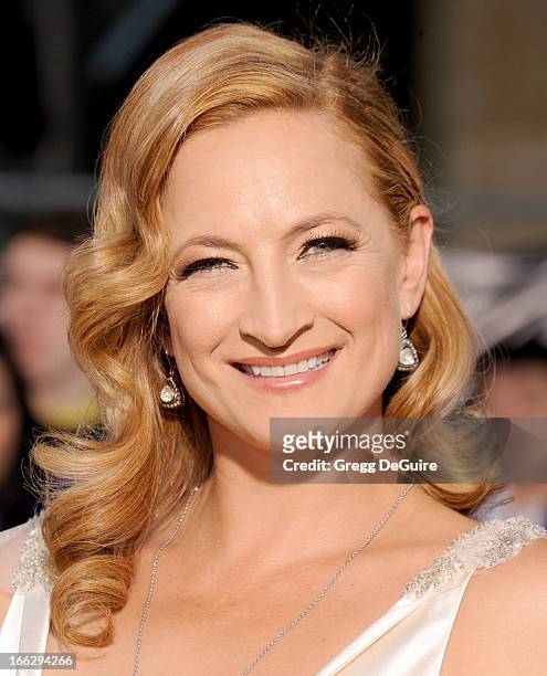 Actress Zoe Bell arrives at the Los Angeles premiere of "Oblivion" at Dolby Theatre on April 10, 2013 in Hollywood, California.