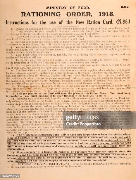 Uk Rationing 97 World War One Rationing Stock Photos, High-Res Pictures, and Images ...