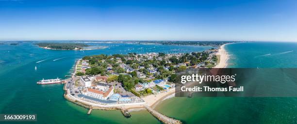 sandbanks halbinsel panorama - sandbanks stock-fotos und bilder