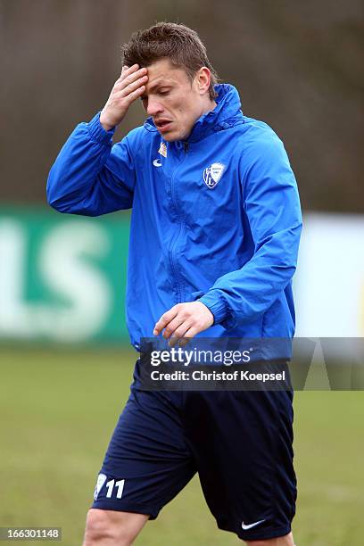 Zlatko Dedic attends the training session of VfL Bochum at Castroper Strasse training ground on April 11, 2013 in Bochum, Germany.