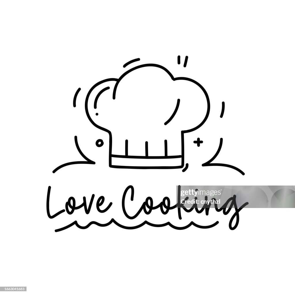 Creative Lettering Cook Love Cooking Vector Handwritten Lettering Kitchen Homemade Cafe ...