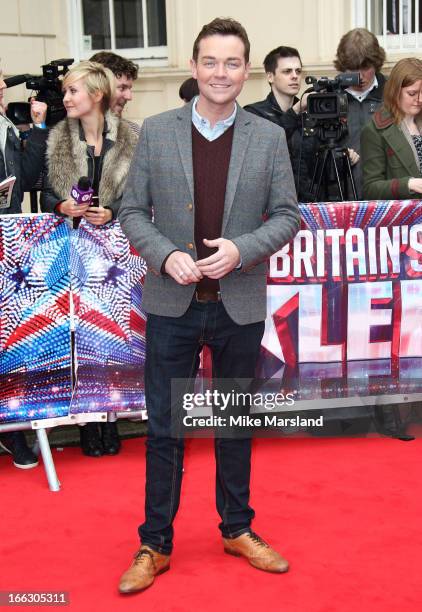 Stephen Mulhern attends the press launch for the new series of 'Britain's Got Talent' at ICA on April 11, 2013 in London, England.