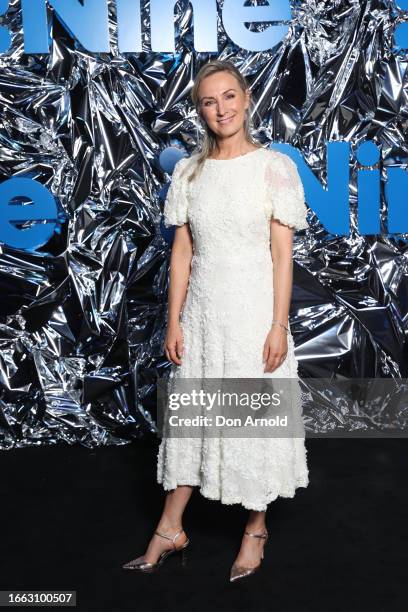 Lisa McCune attends the Nine 2023 upfronts on September 06, 2023 in Sydney, Australia.