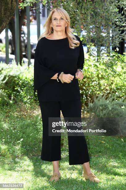 Italian presenter Monica Maggioni participate in the photocall of the Rai In mezzo'ora broadcast. Rome September 05th, 2023