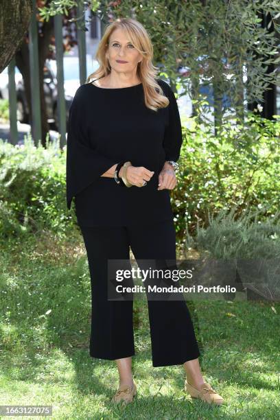 Italian presenter Monica Maggioni participate in the photocall of the Rai In mezzo'ora broadcast. Rome September 05th, 2023