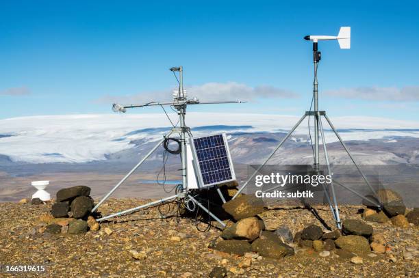 weather station in iceland - weather station stock pictures, royalty-free photos & images