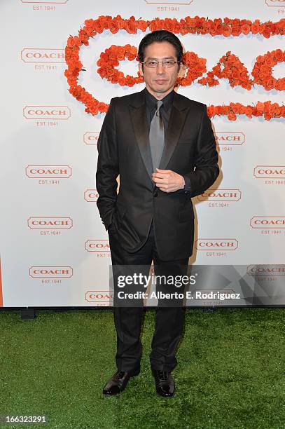 Actor Hiroyuki Sanada attends the 3rd Annual Coach Evening to benefit Children's Defense Fund at Bad Robot on April 10, 2013 in Santa Monica,...