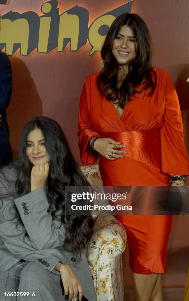 Rhea Kapoor and Ekta Kapoor attend the trailer launch of film 'Thank you for coming' on September 06, 2023 in Mumbai, India