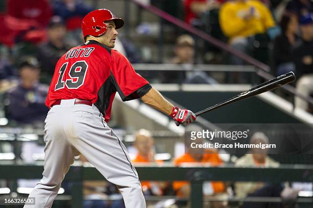 Joey Votto of Canada bats against Italy during the World Baseball Classic First Round Group D game on March 8, 2013 at Chase Field in Phoenix,...