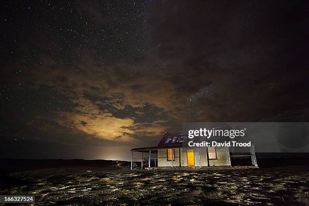 night landscape of outback shed - outback australia stock pictures, royalty-free photos & images