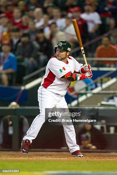 Karim Garcia of Mexico bats against Canada during the World Baseball Classic First Round Group D game on March 9, 2013 at Chase Field in Phoenix,...