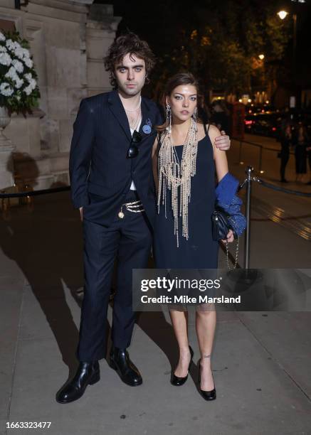 Lennon Gallagher and Isobel Richmond attend the private view of "Gabrielle Chanel. Fashion Manifesto" at The V&A on September 13, 2023 in London,...