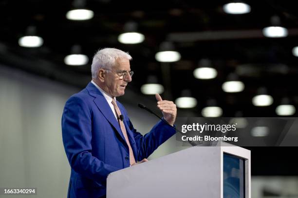 Silvio Pietro Angori, chief executive officer of Pininfarina SpA, speaks during the 2023 North American International Auto Show in Detroit, Michigan,...