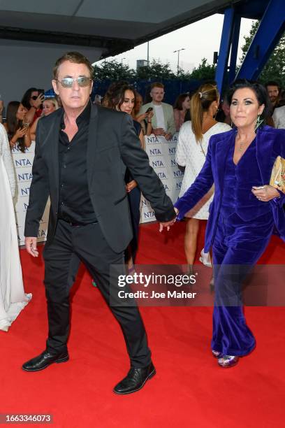 Shane Ritchie and Jessie Wallace attend the National Television Awards 2023 at The O2 Arena on September 05, 2023 in London, England.