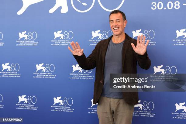 Matteo Garrone attends a photocall for "Io Capitano" at the 80th Venice International Film Festival on September 06, 2023 in Venice, Italy.