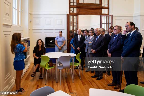 The Mayor of Porto, Rui Moreira, the Prime Minister, Antonio Costa, and the Minister of Education, Joao Costa, visited the renovation works at Escola...