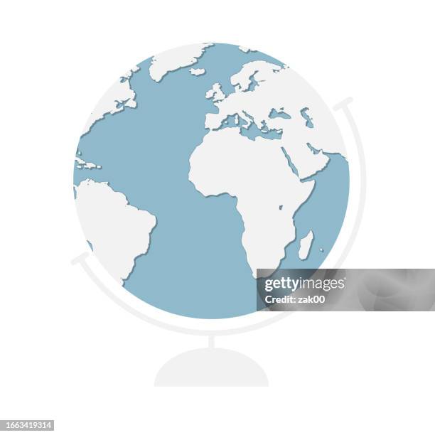 globe model - empty high school classroom stock illustrations