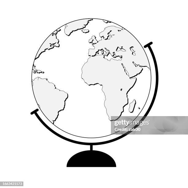 globe model - empty high school classroom stock illustrations