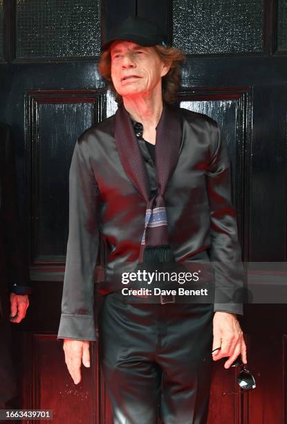 Sir Mick Jagger attends the launch event for The Rolling Stones' new album "Hackney Diamonds" at the Hackney Empire on September 06, 2023 in London,...