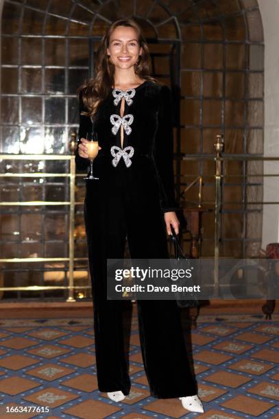 Emma Louise Connolly attends the Wave Wrangler charity dinner at Vintners' Hall in aid of the British Heart Foundation on September 13, 2023 in...