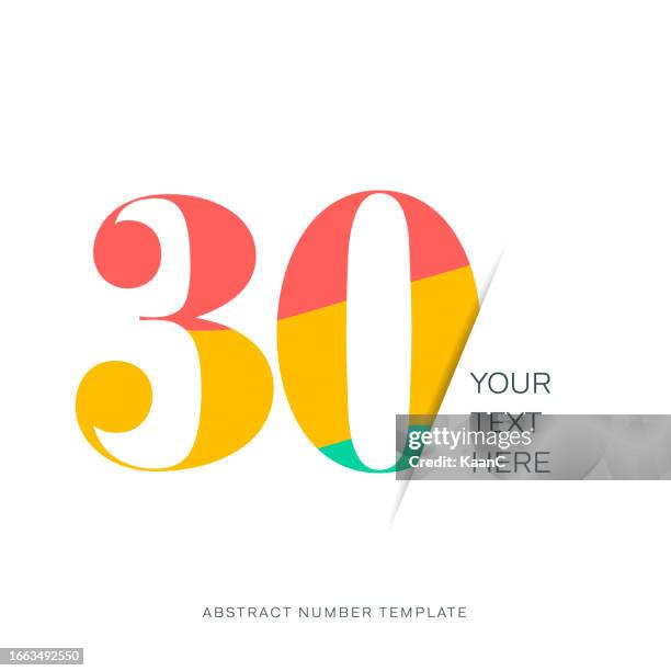 illustrazioni stock, clip art, cartoni animati e icone di tendenza di modello di numero astratto. modello di numero di anniversario isolato, etichetta dell'icona dell'anniversario, illustrazione vettoriale del simbolo dell'anniversario - auguri di buon anniversario