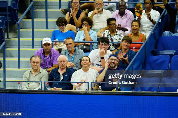Hank Azaria and Hal Azaria are seen at the 2023 US Open Tennis Championships on September 05, 2023 in New York City.