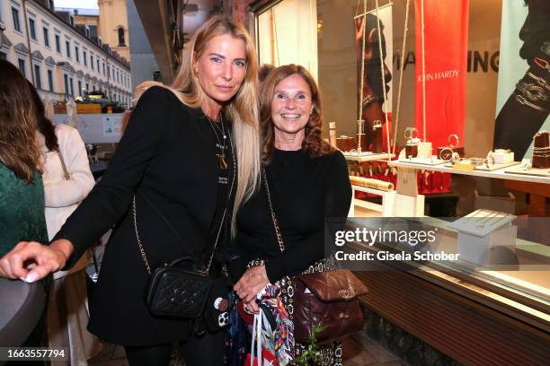 Giulia Siegel and Judith Epstein during the presentation of the John Hardy Collection at Marrying boutique on September 13, 2023 in Munich, Germany.